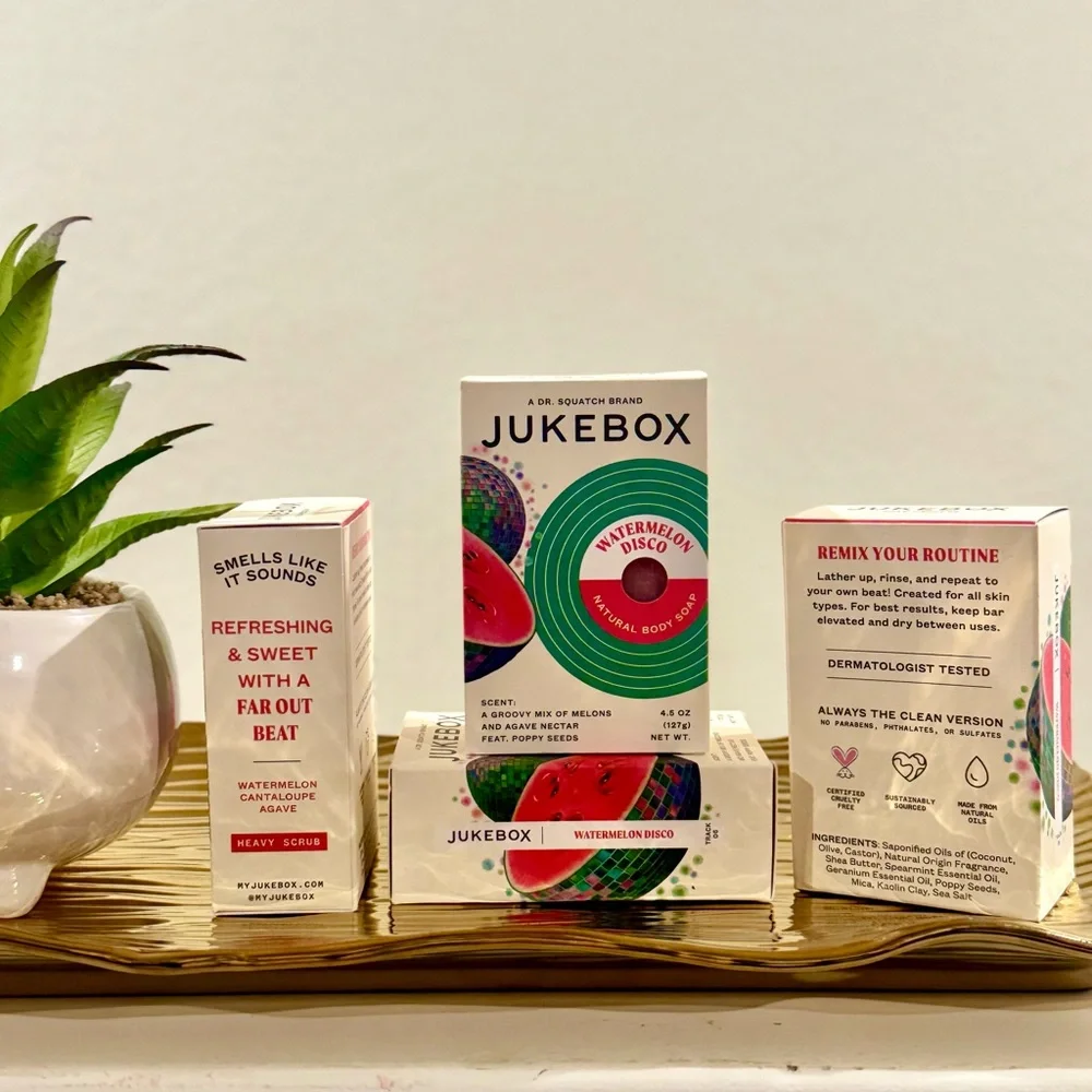 JUKEBOX Natural Watermelon Bar Soap - Disco for Women -4.5 oz. BUNDLE OF 4 - Picture 5 of 11